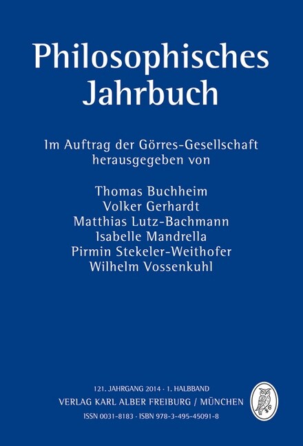 Philosophisches Jahrbuch 121/1 (Hardcover)