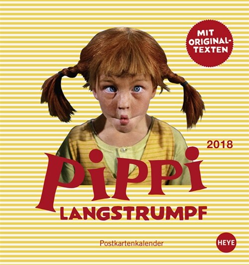 Pippi Langstrumpf Postkartenkalender 2018 (Calendar)