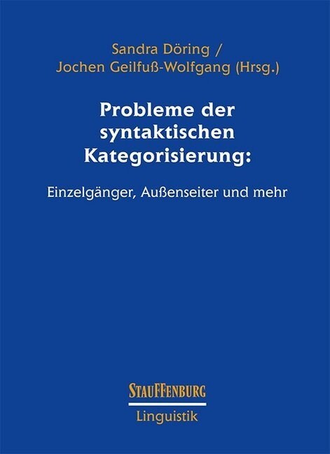 Probleme der syntaktischen Kategorisierung (Paperback)