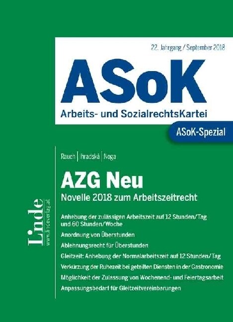 ASoK-Spezial AZG Neu (f. Osterreich) (Paperback)