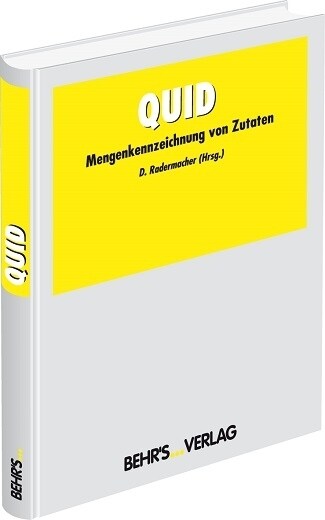 QUID - Mengenkennzeichnung von Zutaten (Hardcover)