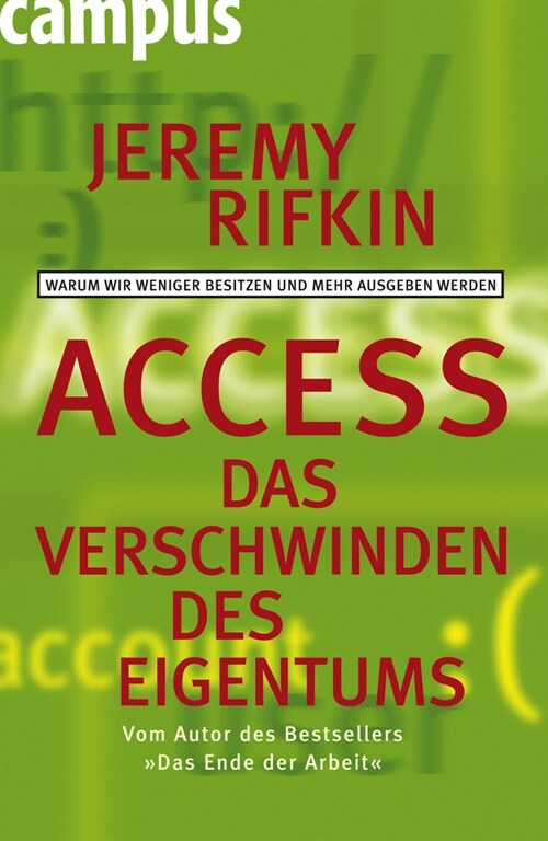 Access - Das Verschwinden des Eigentums (Paperback)