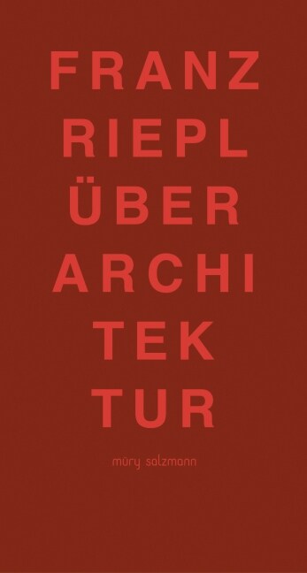 Uber Architektur (Hardcover)