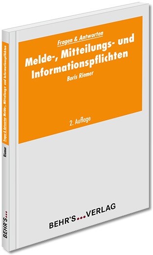 Melde-, Mitteilungs- und Informationspflichten (Paperback)