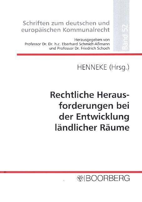Rechtliche Herausforderungen bei der Entwicklung landlicher Raume (Hardcover)