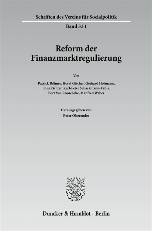 Reform der Finanzmarktregulierung (Paperback)