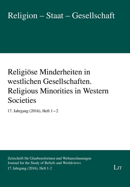 Religiose Minderheiten in westlichen Gesellschaften. Religious Minorities in Western Societies (Paperback)