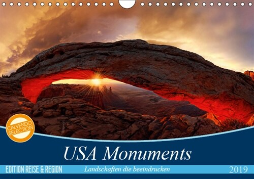 USA Monuments - Landschaften die beeindrucken (Wandkalender 2019 DIN A4 quer) (Calendar)