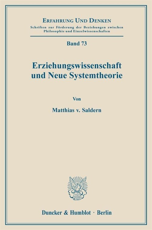 Erziehungswissenschaft Und Neue Systemtheorie (Paperback)