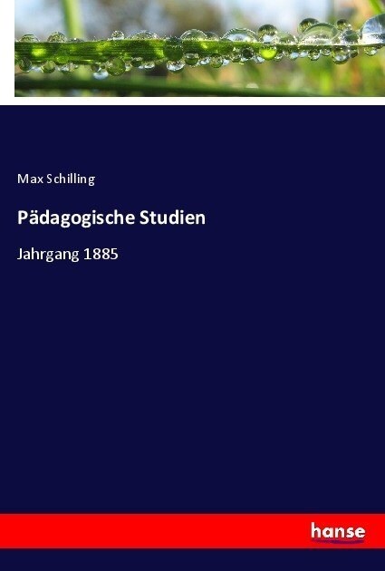 P?agogische Studien: Jahrgang 1885 (Paperback)