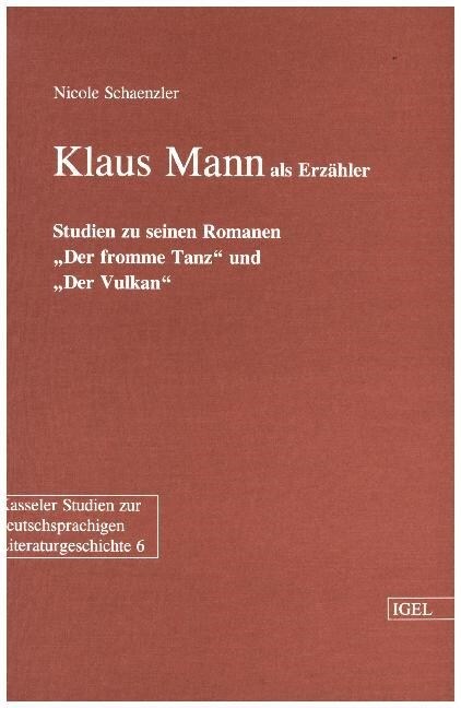 Klaus Mann als Erzahler (Hardcover)