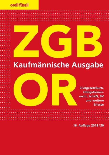 ZGB/OR Kaufmannische Ausgabe (Paperback)