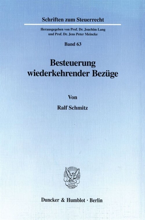 Besteuerung Wiederkehrender Bezuge (Paperback)