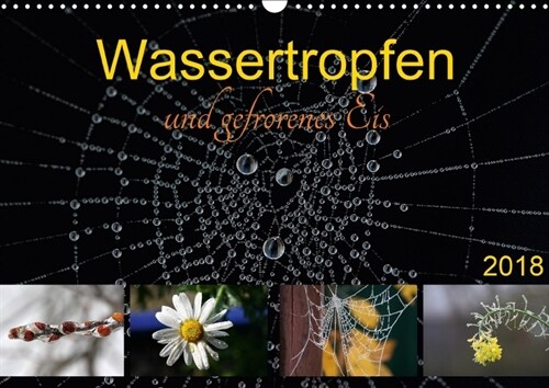 Wassertropfen und gefrorenes Eis (Wandkalender 2018 DIN A3 quer) (Calendar)