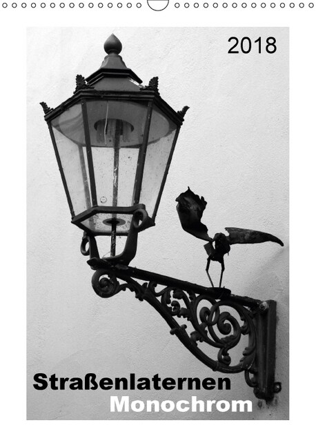 Straßenlaternen Monochrom (Wandkalender 2018 DIN A3 hoch) (Calendar)