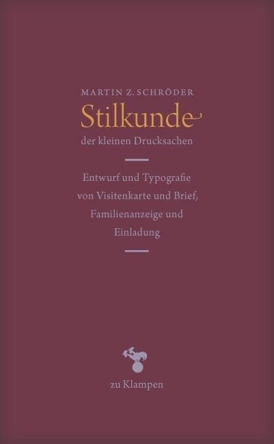 Stilkunde der kleinen Drucksachen (Hardcover)