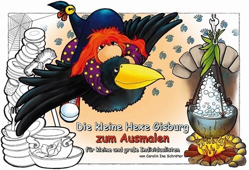 Die kleine Hexe Gisburg - zum Ausmalen (Paperback)