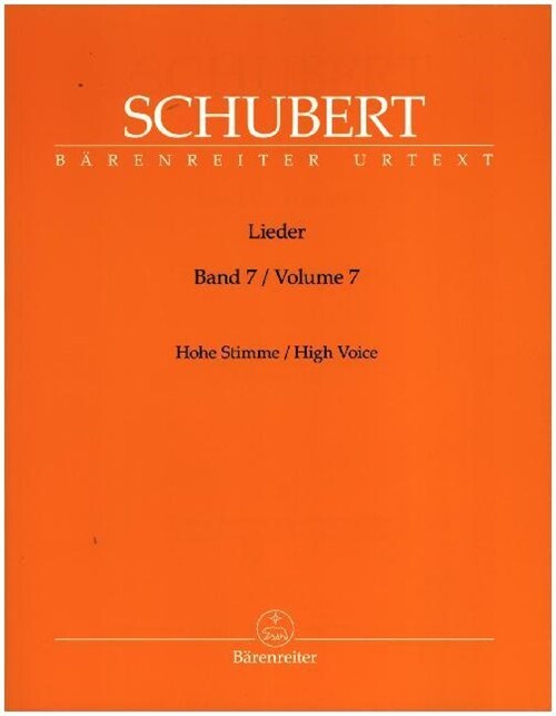 Lieder fur Singstimme und Klavier, Hohe Stimme. Bd.7 (Sheet Music)