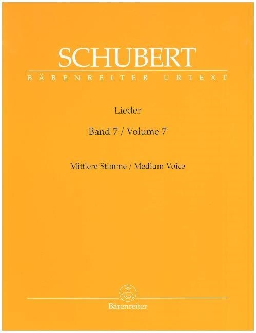 Lieder fur Singstimme und Klavier, Mittlere Stimme. Bd.7 (Sheet Music)