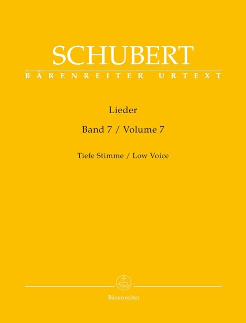 Lieder fur Singstimme und Klavier, Tiefe Stimme. Bd.7 (Sheet Music)