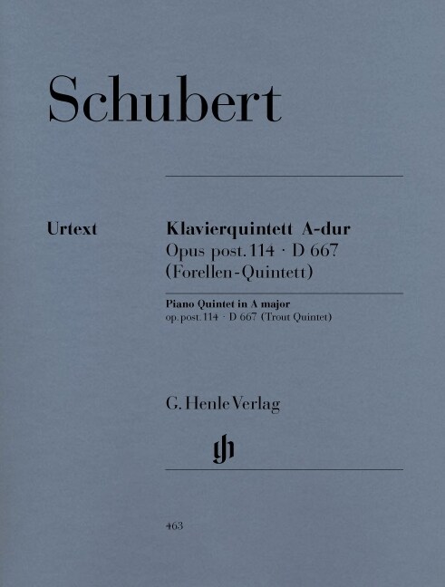 Klavierquintett A-Dur op. post. 114 D 667 (Forellenquintett), Klavier, Violine, Viola, Violoncello und Kontrabass (Sheet Music)