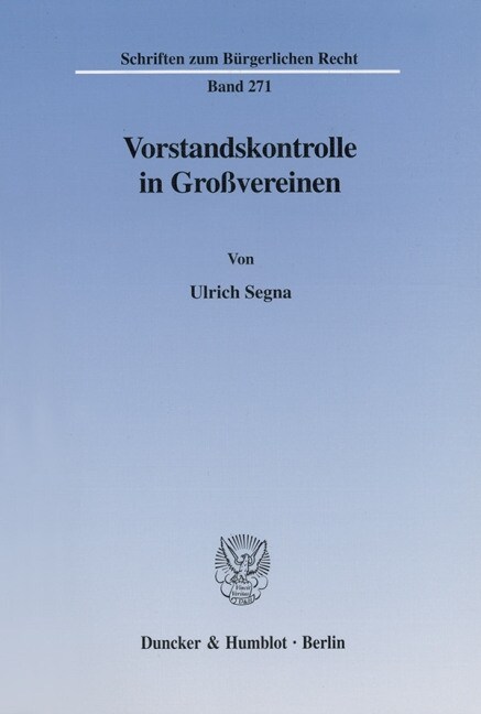 Vorstandskontrolle in Grossvereinen (Paperback)