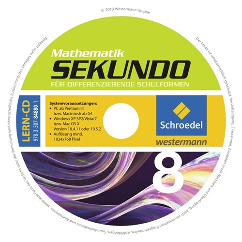 8. Schuljahr, CD-ROM zum Schulerband (CD-ROM)