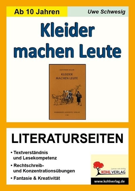 Gottfried Keller Kleider machen Leute, Literaturseiten (Pamphlet)