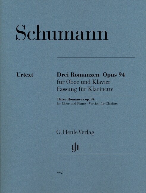 Romanzen fur Oboe (oder Violine oder Klarinette) und Klavier op.94, Fassung fur Klarinette (Sheet Music)