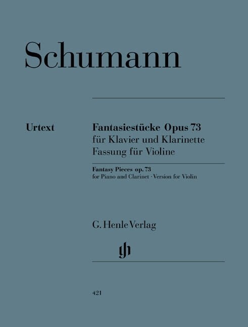 Fantasiestucke fur Klavier und Klarinette op.73, Fassung fur Violine und Klavier, Klavierpartitur und Einzelstimme (Sheet Music)