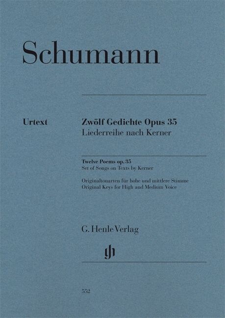 Zwolf Gedichte op 35, Liederreihe nach Kerner (Sheet Music)