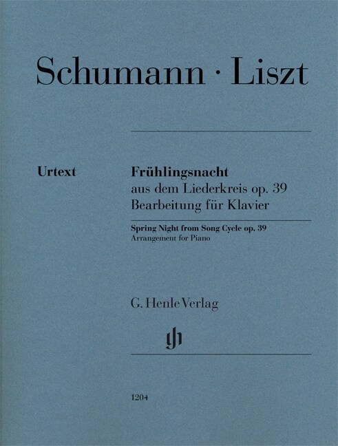 Fruhlingsnacht aus dem Liederkreis op. 39, Klavier zu zwei Handen (Sheet Music)