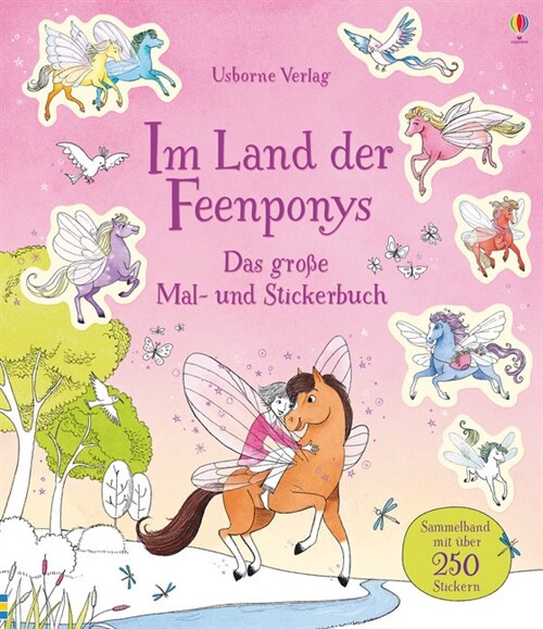 Im Land der Feenponys: Das große Mal- und Stickerbuch (Paperback)