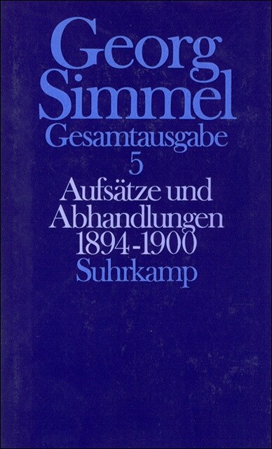 Aufsatze und Abhandlungen 1894-1900 (Hardcover)