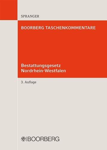 Bestattunggesetz Nordrhein-Westfalen (BestG NRW), Kommentar (Hardcover)