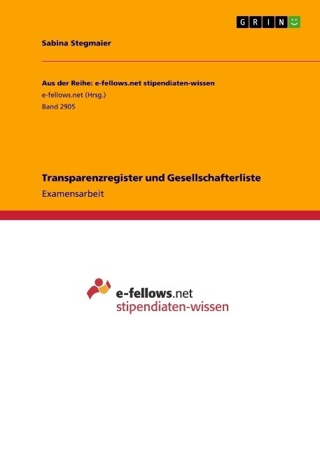 Transparenzregister und Gesellschafterliste (Paperback)