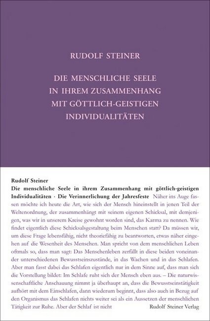 Die menschliche Seele in ihrem Zusammenhang mit gottlich-geistigen Individualitaten (Hardcover)