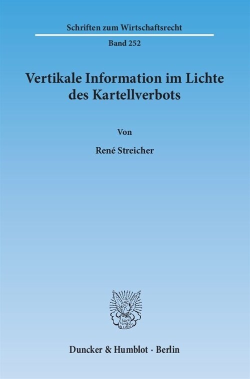 Vertikale Information im Lichte des Kartellverbots (Paperback)