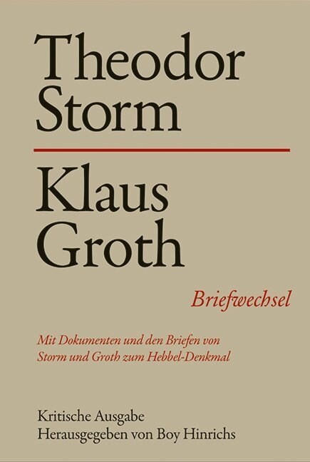 Theodor Storm - Klaus Groth (Hardcover)