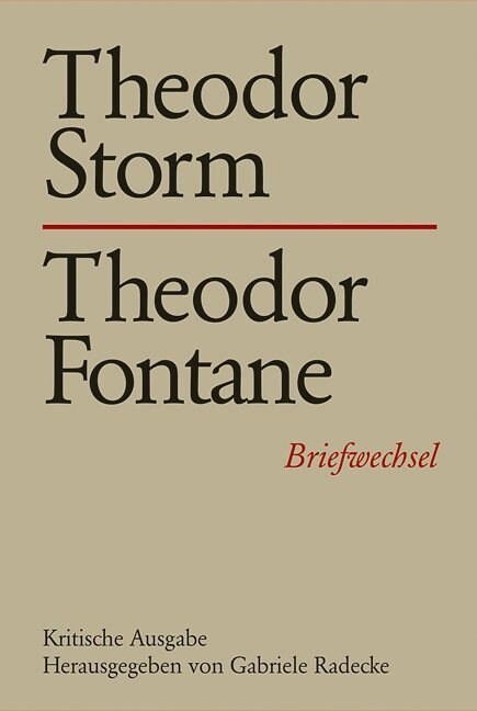 Theodor Storm - Theodor Fontane (Hardcover)