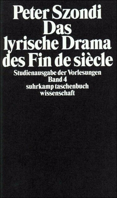 Das lyrische Drama des Fin de siecle (Paperback)