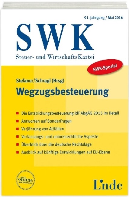 SWK Spezial Wegzugsbesteuerung (f. Osterreich) (Paperback)