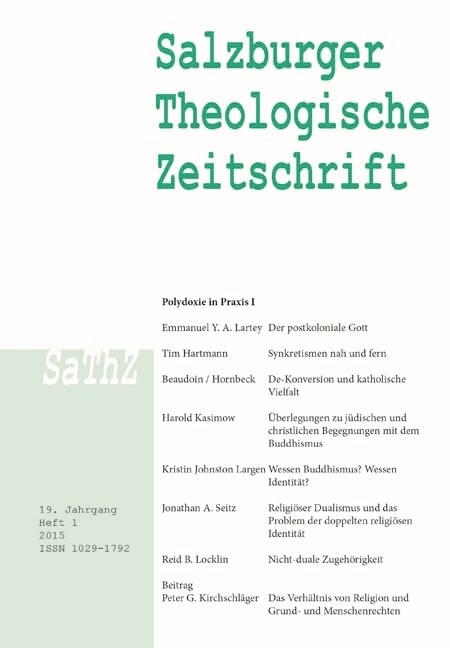 Salzburger Theologische Zeitschrift. H.2015/1 (Paperback)