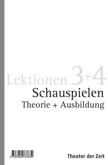 Schauspielen Theorie + Ausbildung, 2 Bde. (Paperback)