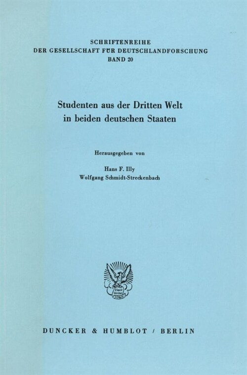 Studenten aus der Dritten Welt in beiden deutschen Staaten. (Paperback)