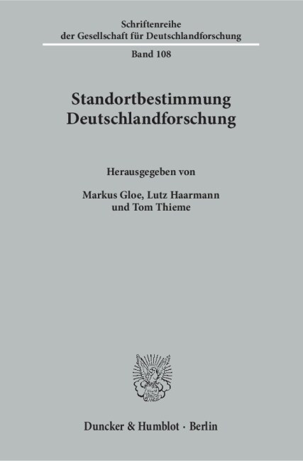 Standortbestimmung Deutschlandforschung (Paperback)