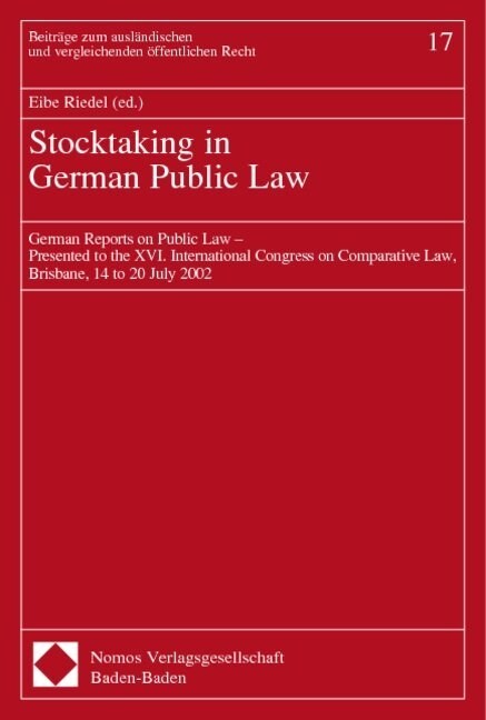 Stocktaking in German Public Law (Paperback)