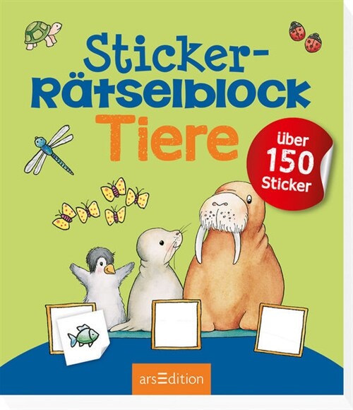 Sticker-Ratselblock Tiere (Paperback)