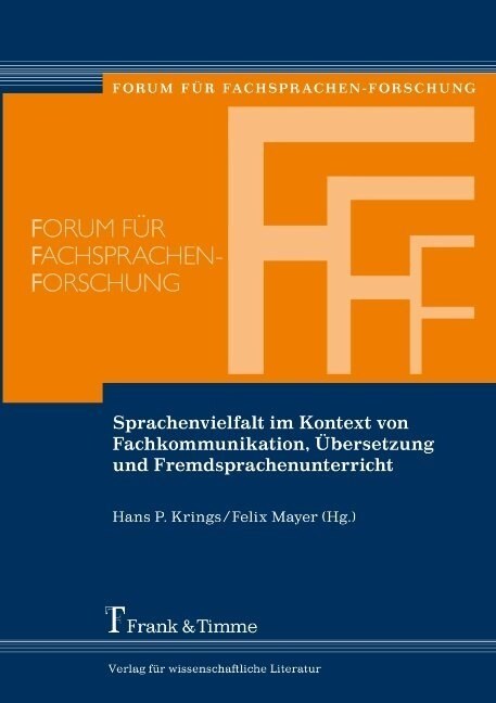 Sprachenvielfalt im Kontext von Fachkommunikation, Ubersetzung und Fremdsprachenunterricht (Paperback)