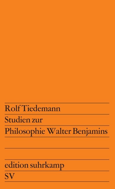 Studien zur Philosophie Walter Benjamins (Paperback)